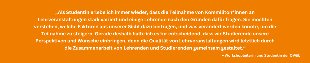 Statement zum Workshopangebot